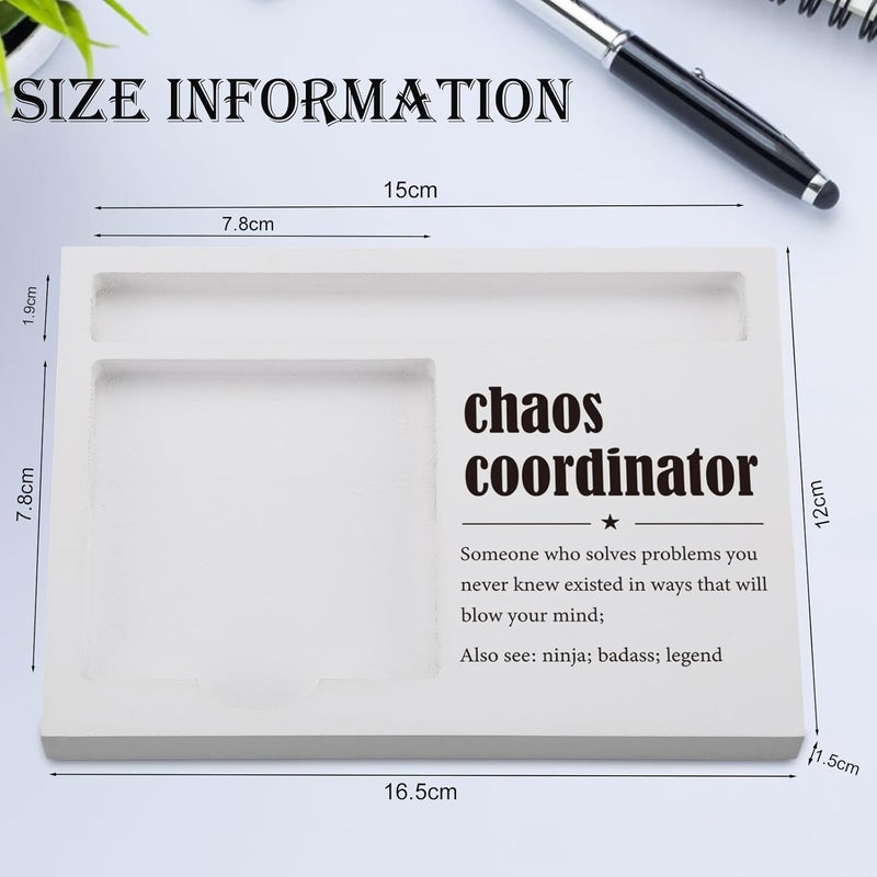 EFFJNSG Chaos Coordinator Sticky Note Holder for Desk, Funny Office Gift for Coworker, Assistant, Teacher, Boss, Project Manager, Self-Stick Note Pad Organizer with Humor Quote for Women Men EDP227 - Image 4